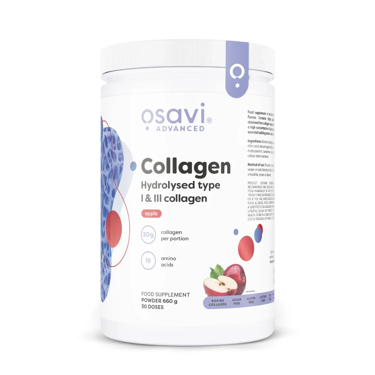 Osavi Collagen Hydrolysed Type I & III, Apple