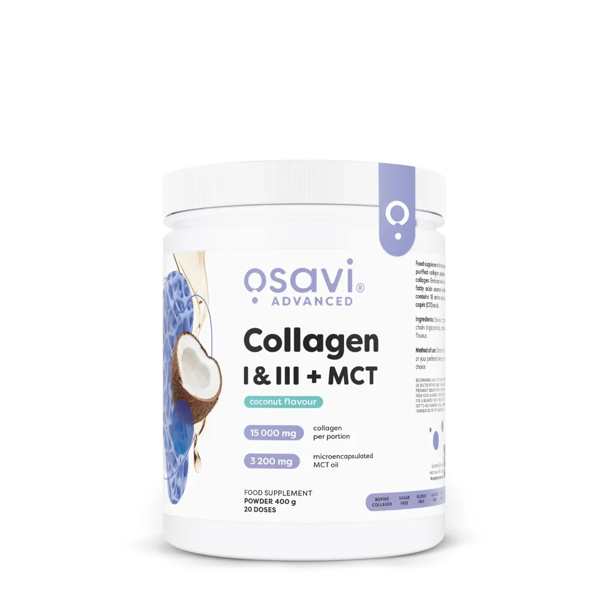 Osavi Collagen I & III + MCT, Coconut