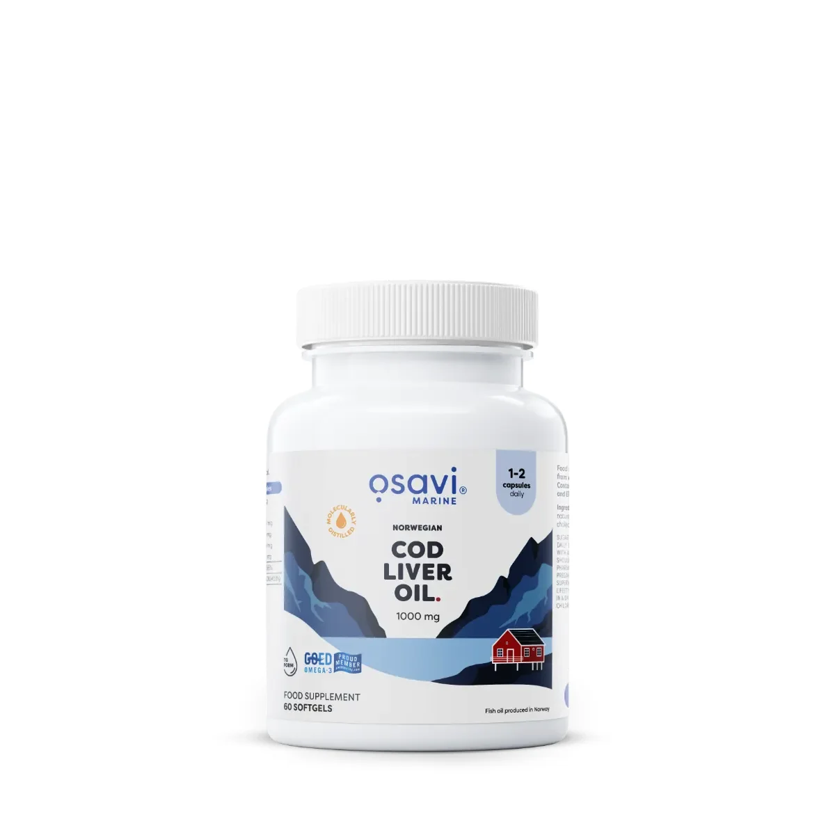 Osavi Norwegian Cod Liver Oil Softgels - 1000mg (Lemon)