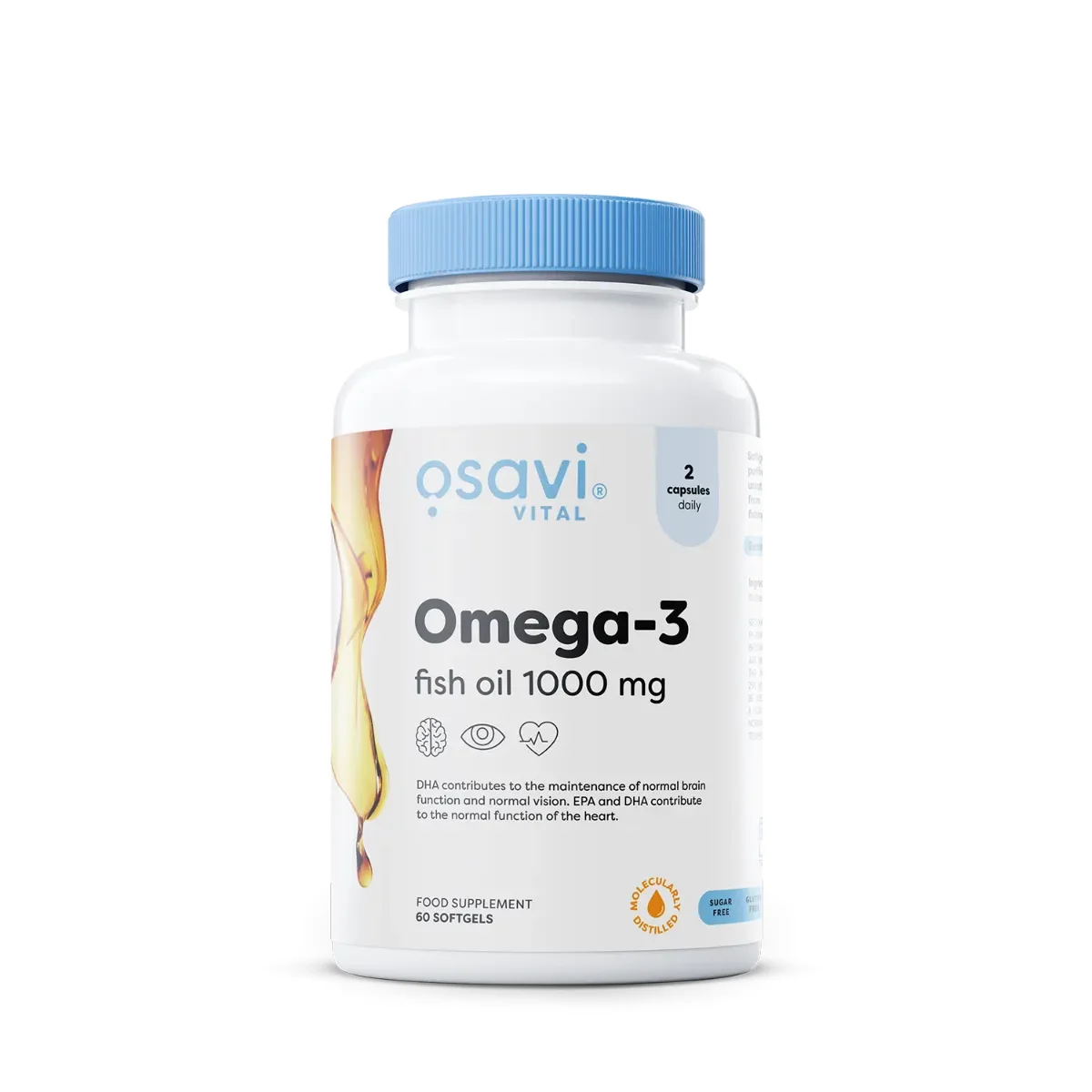 Osavi Omega-3 Fish Oil Molecularly Distilled - 1000mg