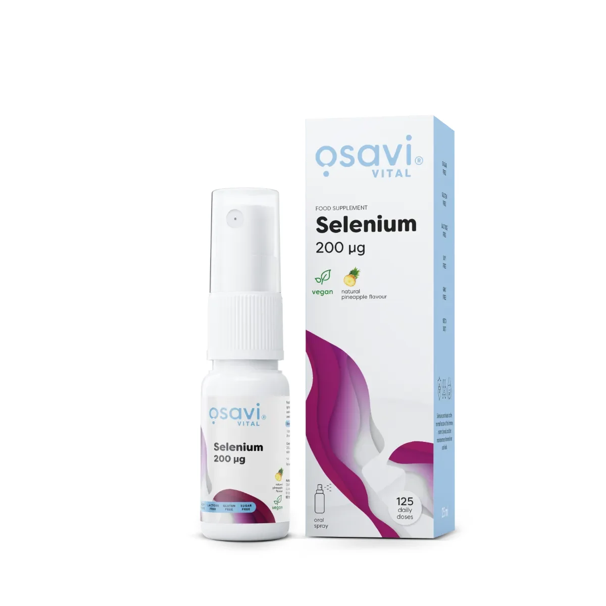 Osavi Selenium Oral Spray, 200mcg (Pineapple)