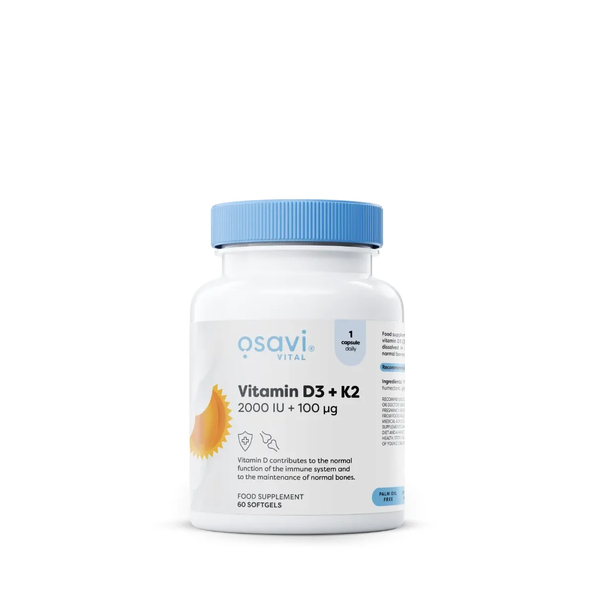 Osavi Vitamin D3 + K2 - 2000IU + 100mcg