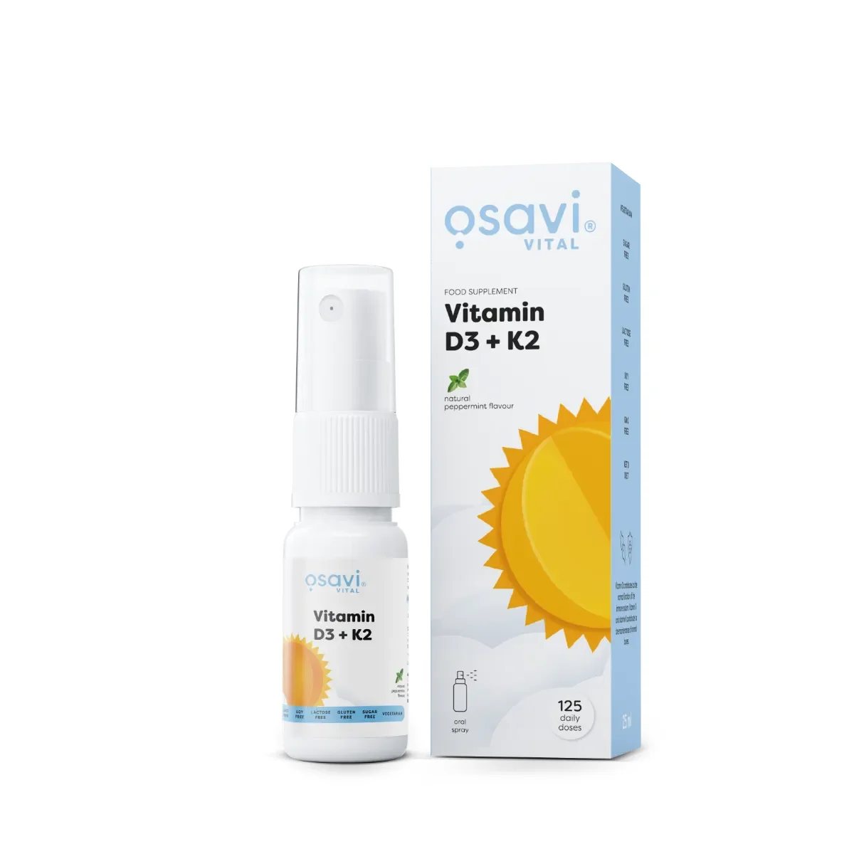 Osavi Vitamin D3 + K2 Oral Spray, Peppermint