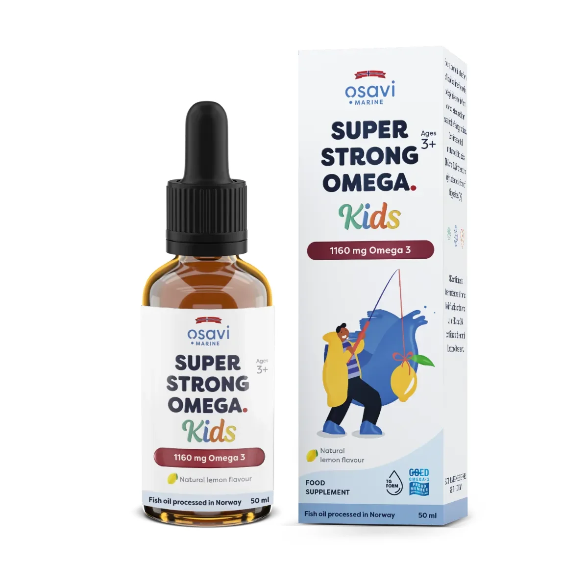 Osavi Super Strong Omega Kids, 1160mg Omega 3 (Lemon)