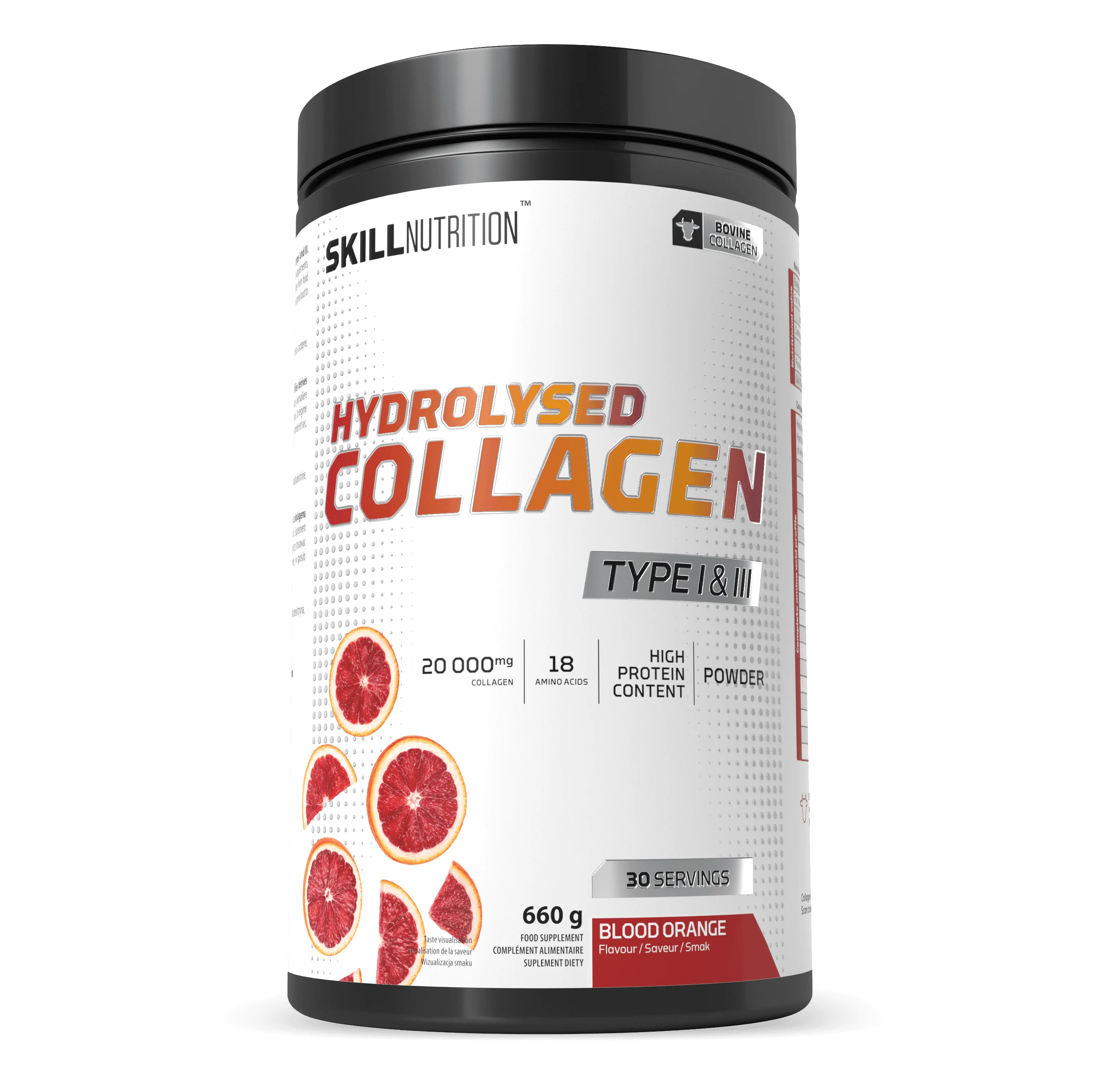 Skill Nutrition Hydrolysed Collagen Type I & III - Blood Orange