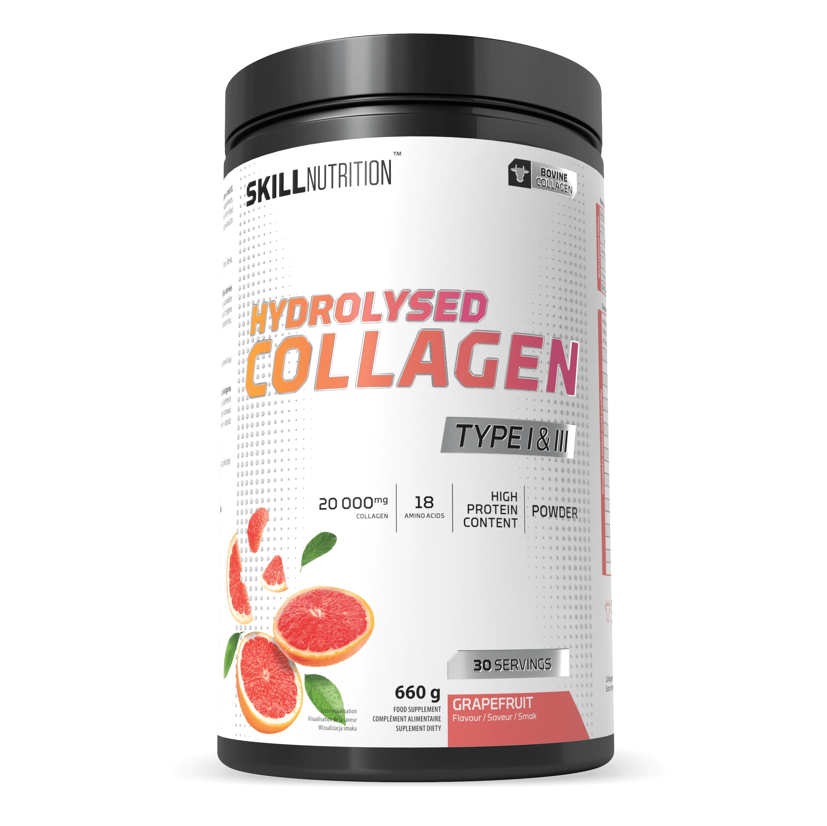 Skill Nutrition Hydrolysed Collagen Type I & III - Grapefruit