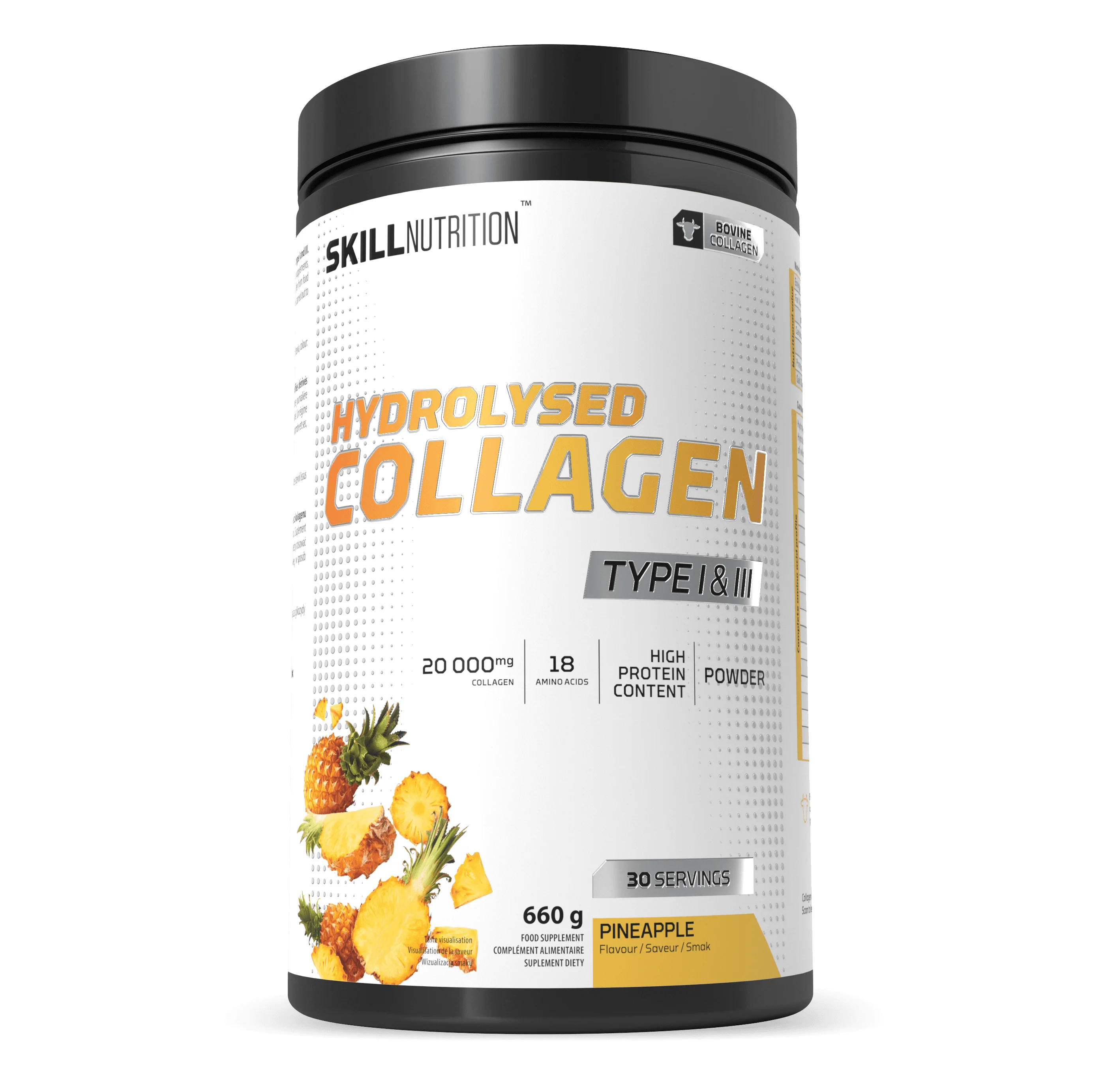 Skill Nutrition Hydrolysed Collagen Type I & III - Pineapple