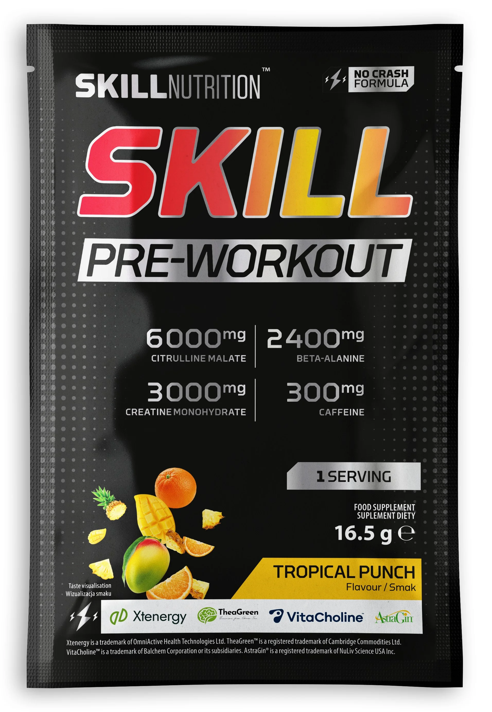 Skill Nutrition Skill Pre-Workout, Tropical Punch