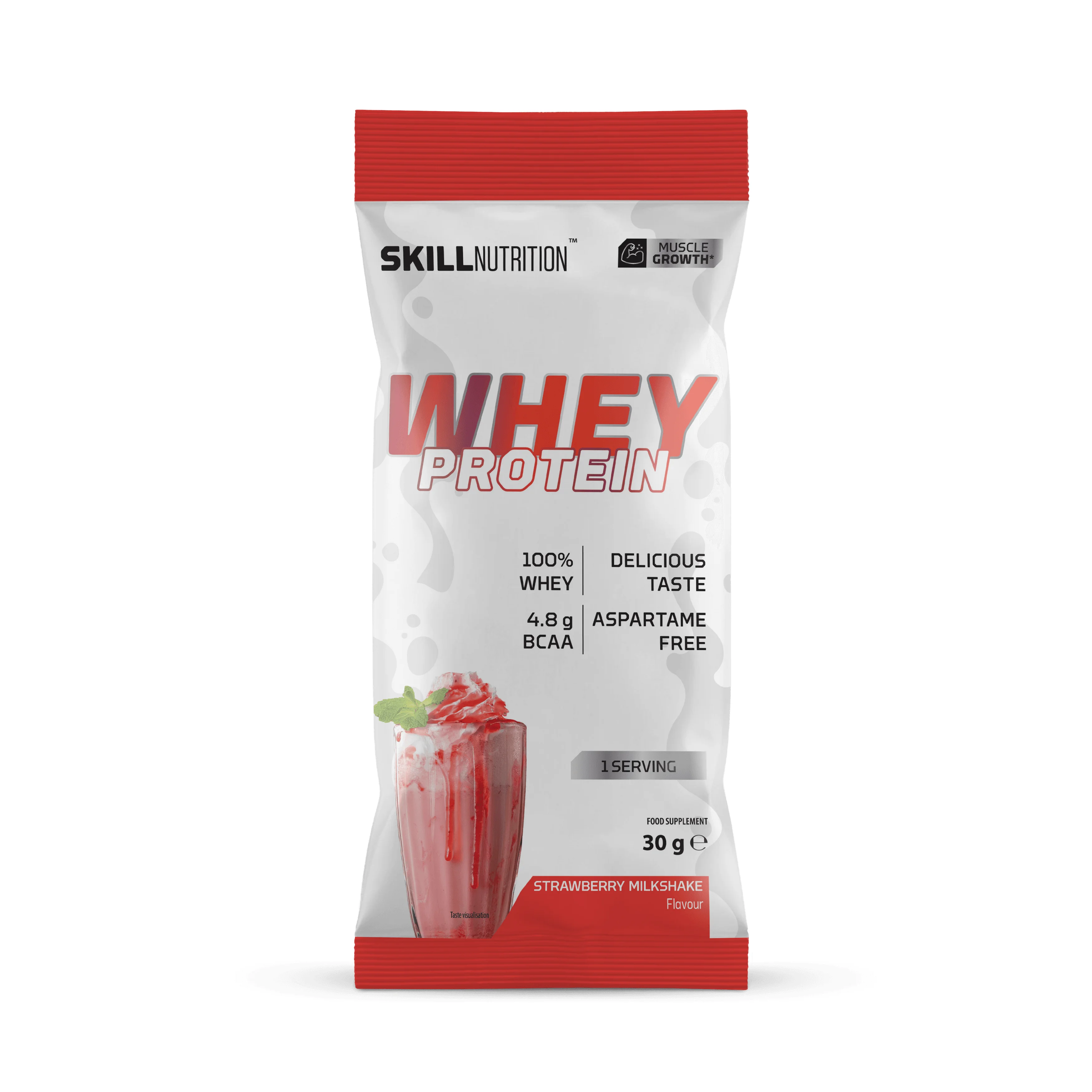 Skill Nutrition Whey Protein Powder, Strawberry Milkshake