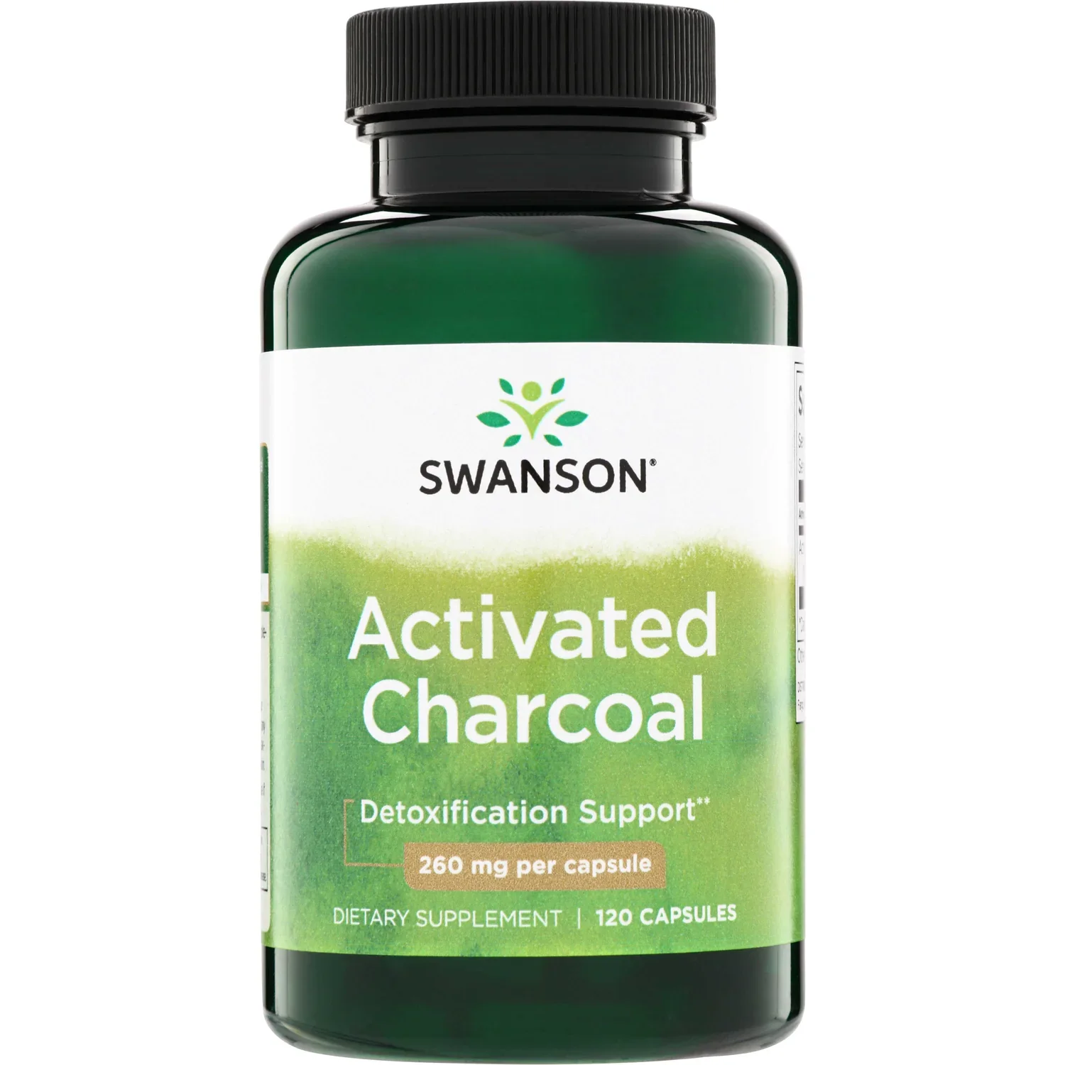 Swanson Activated Charcoal, 260mg