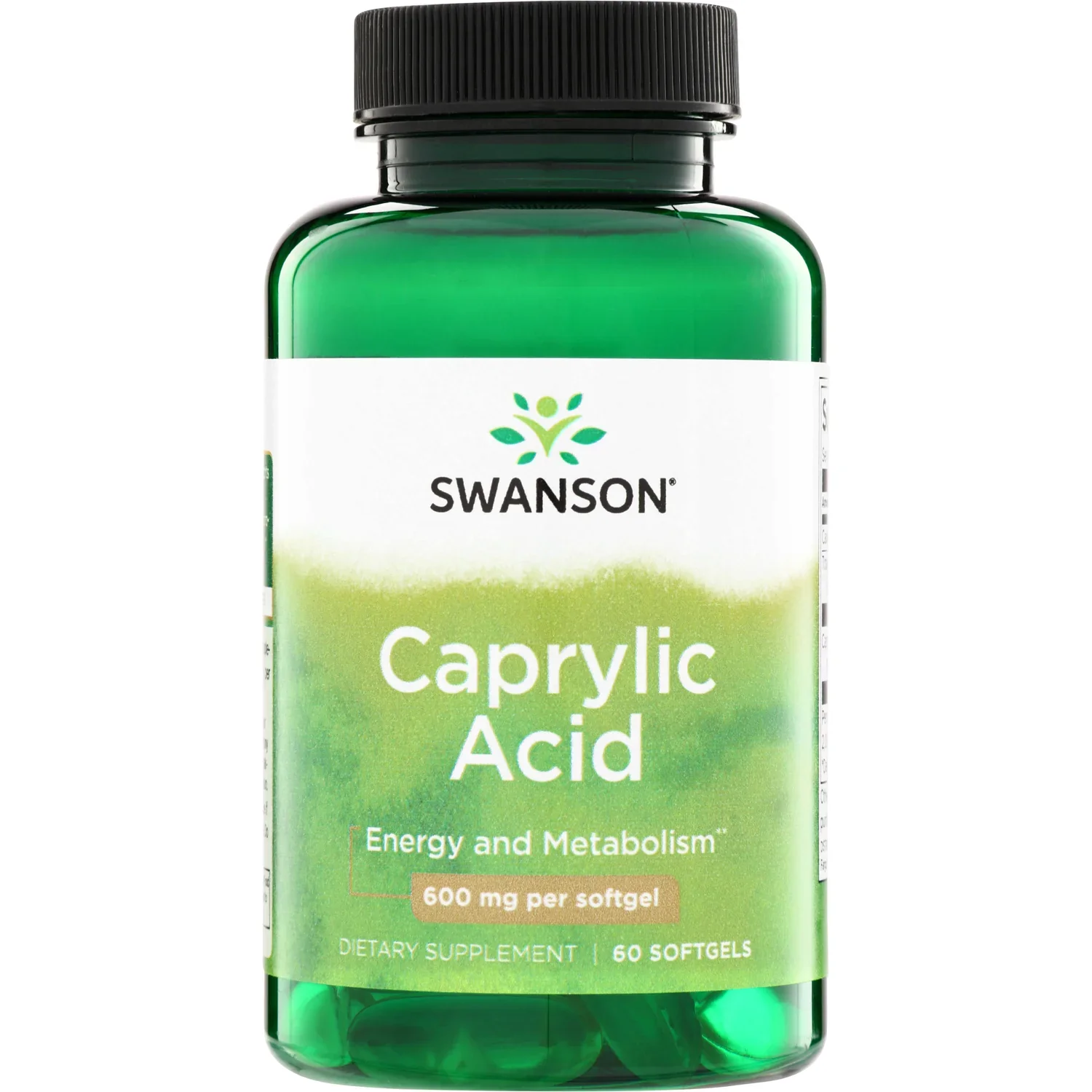 Swanson Caprylic Acid, 600mg