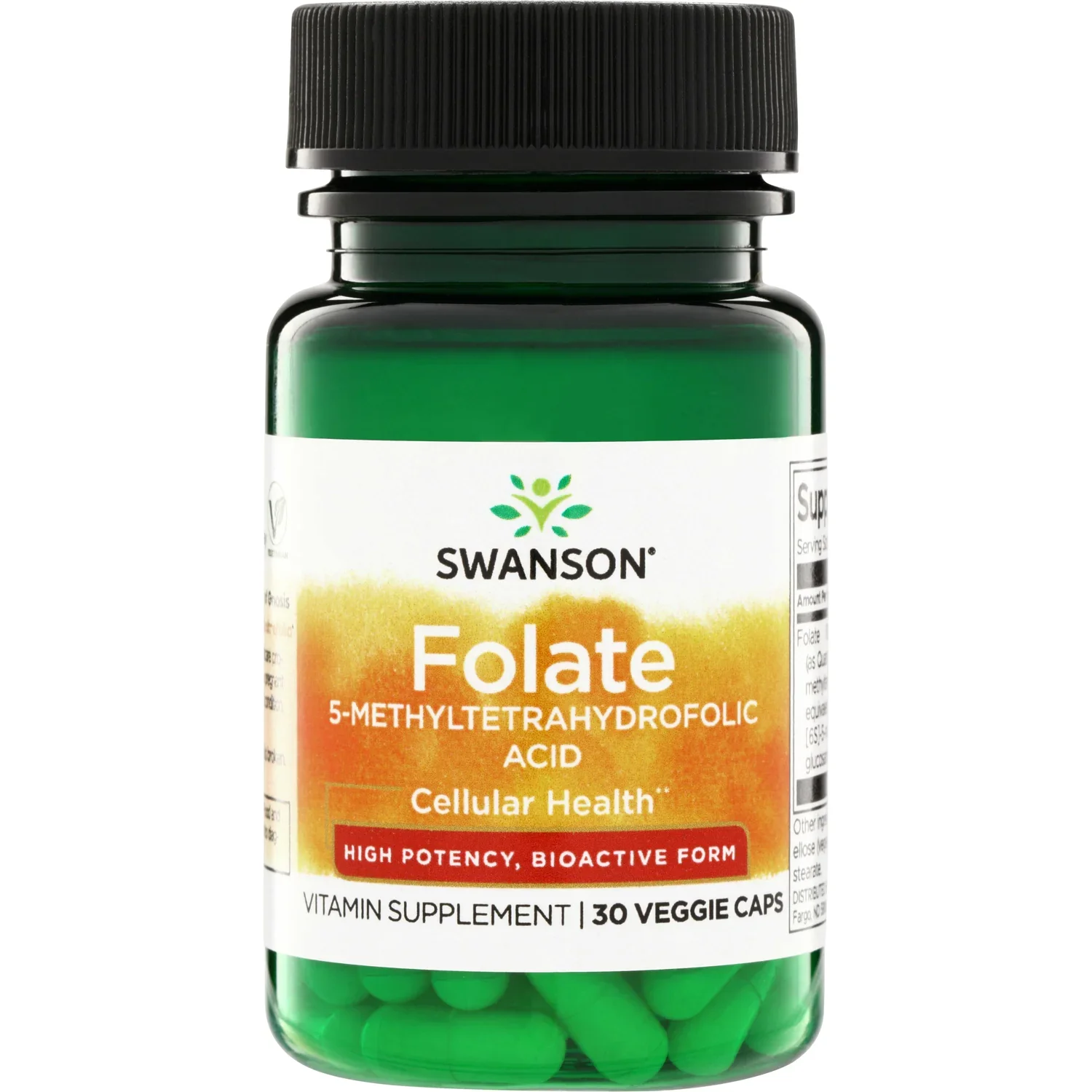 Swanson Folate (5-Methyltetrahydrofolic Acid) - 800mcg