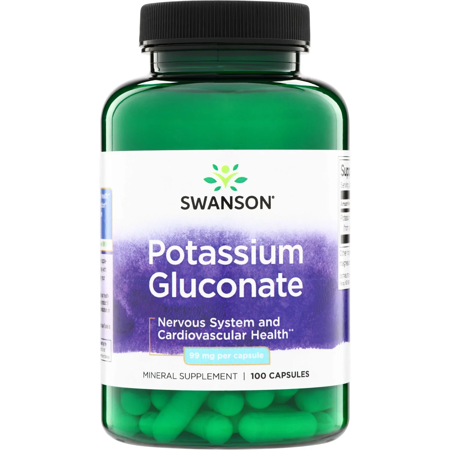 Swanson Potassium Gluconate, 99mg