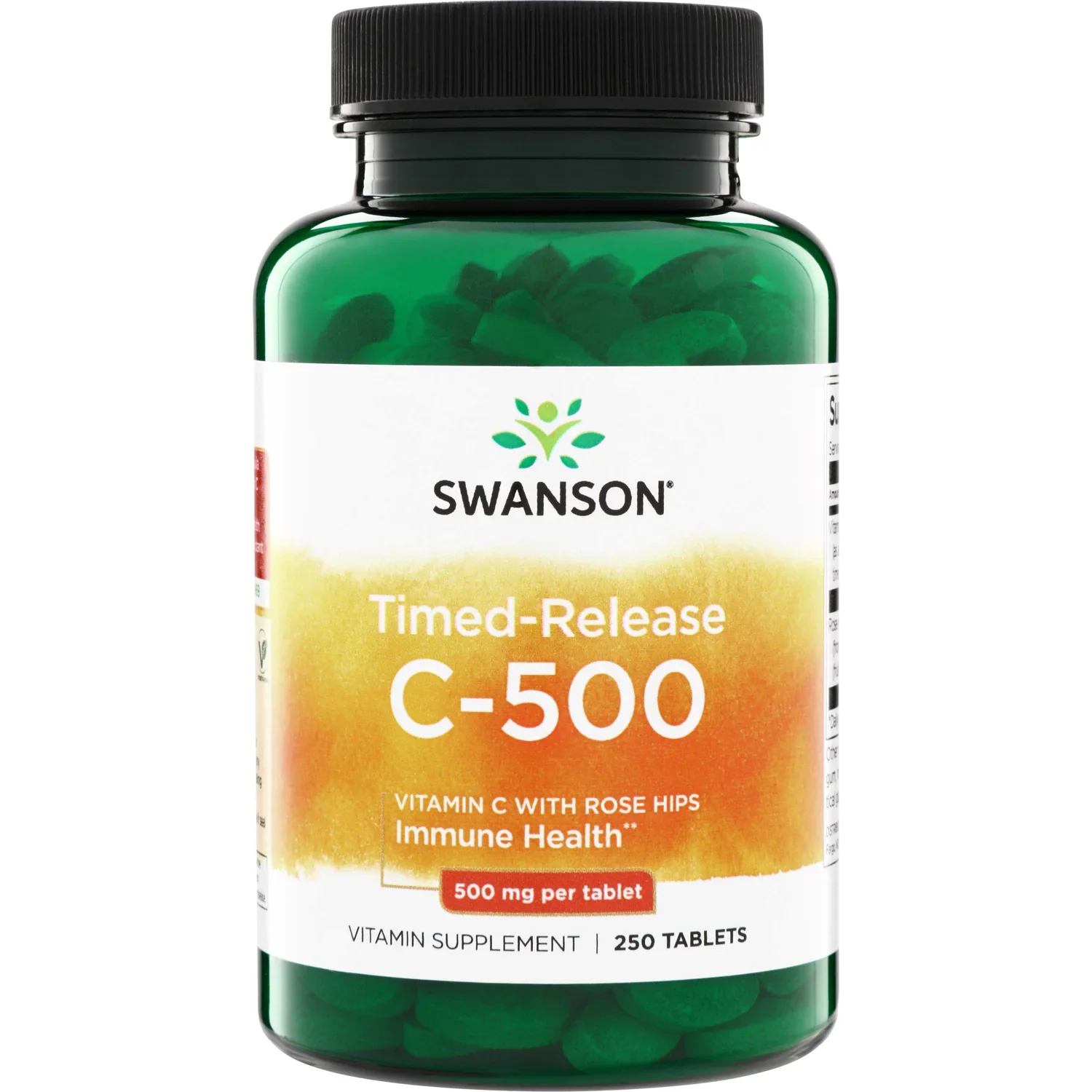 Swanson Vitamin C with Rose Hips - Timed-Release, 500mg