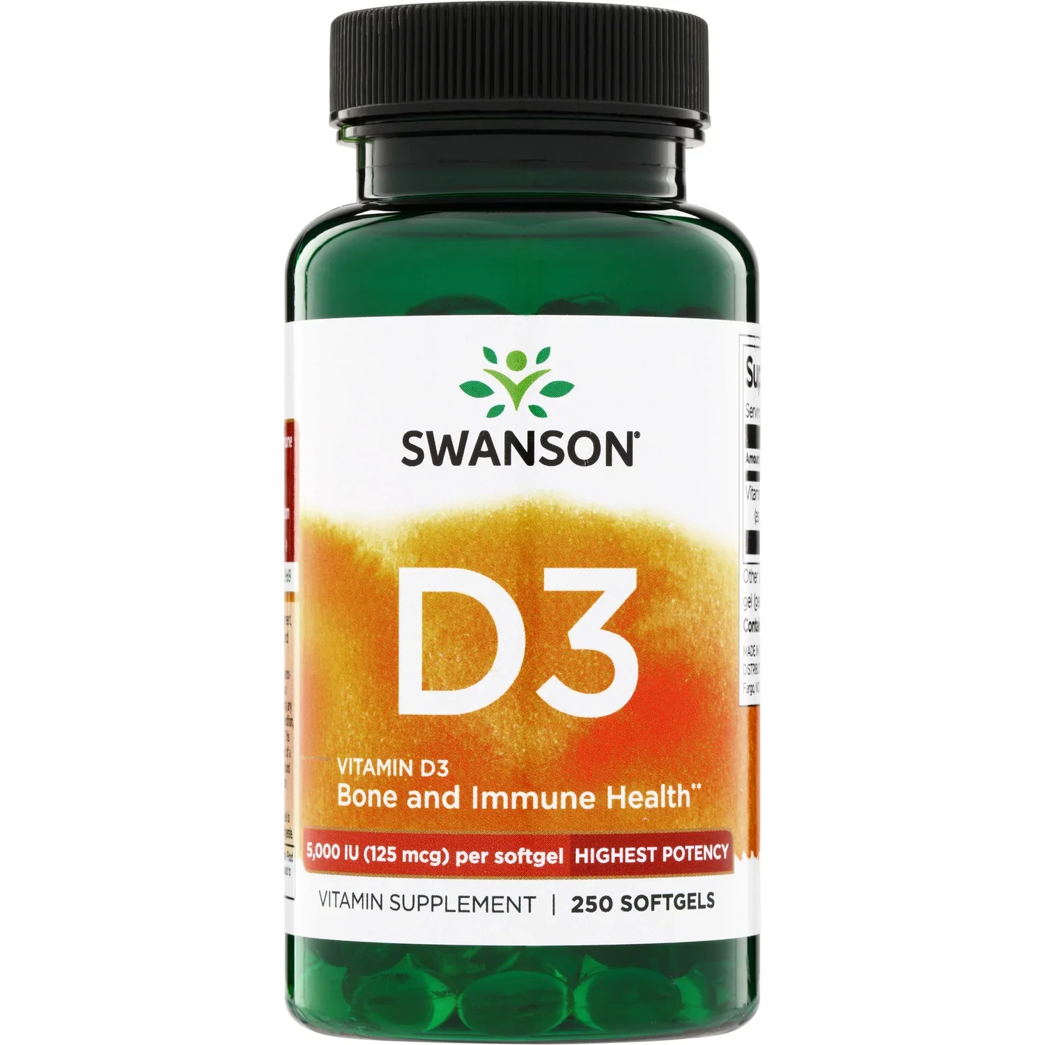 Swanson Vitamin D-3, 5000 IU