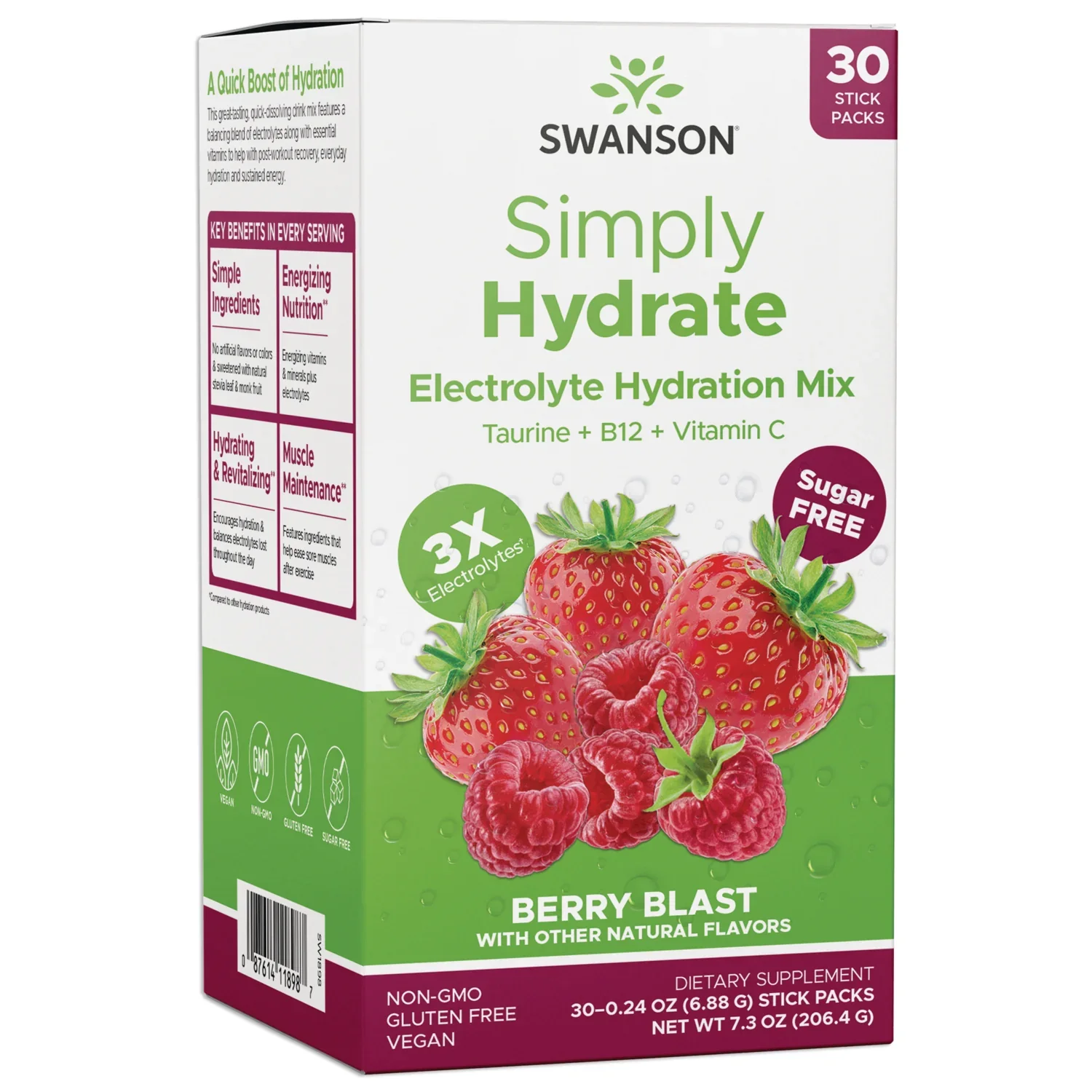 Swanson Simply Hydrate, Berry Blast