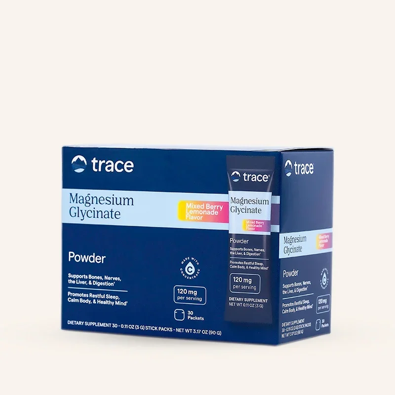 Trace Minerals Magnesium Glycinate Powder Stick Packs