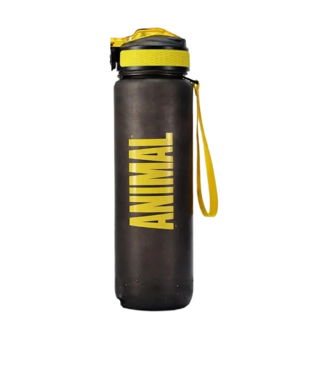 Universal Nutrition Animal Water Bottle, Black with Yellow