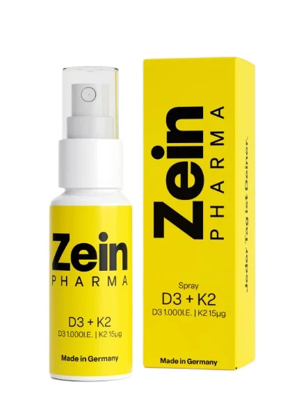 Zein Pharma Vitamin D3 + K2 Spray, Peppermint