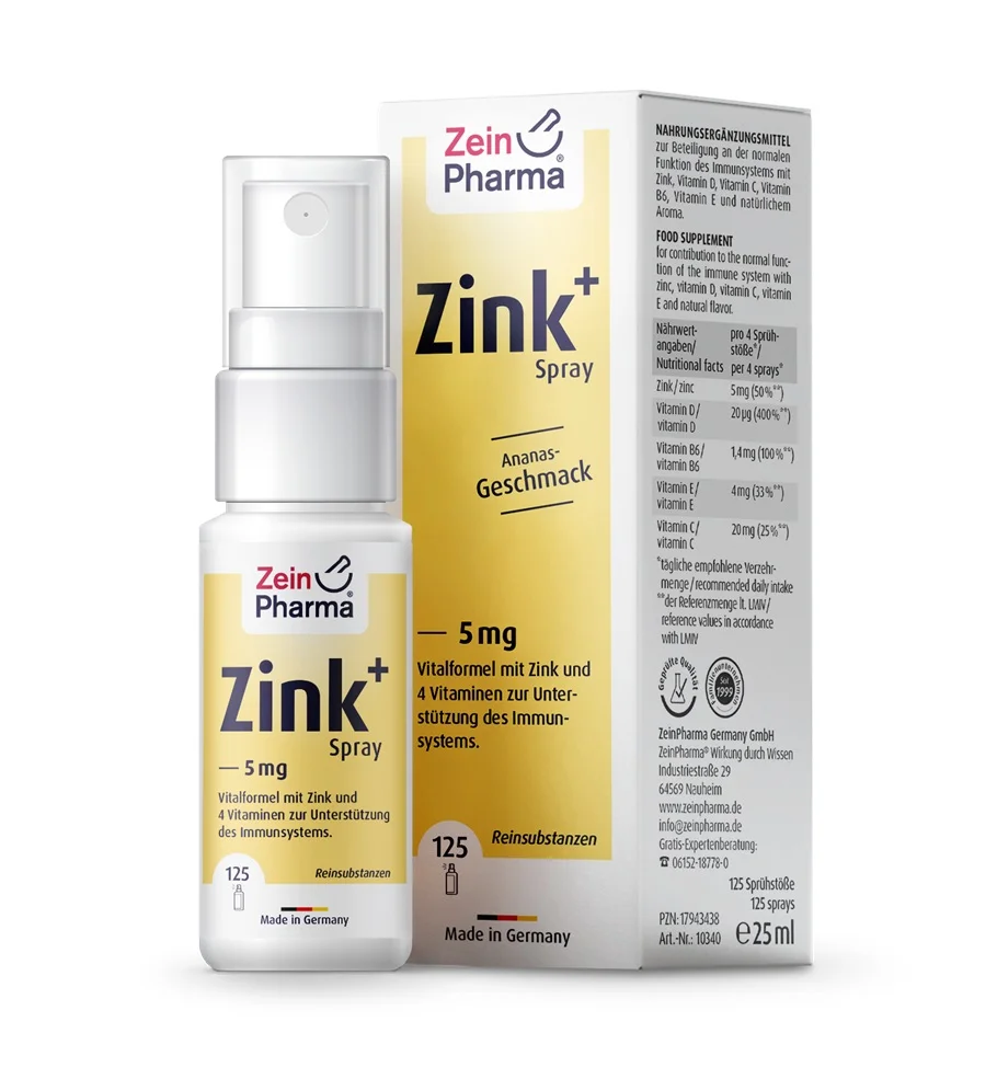 Zein Pharma Zinc+ Spray, 5mg (Pineapple)