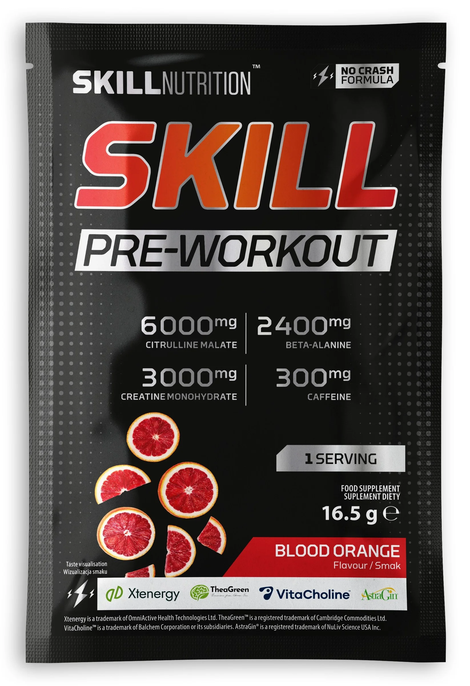 Skill Nutrition Skill Pre-Workout, Blood Orange